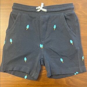Zara Kids Navy Shorts with Blue Popsicle Design